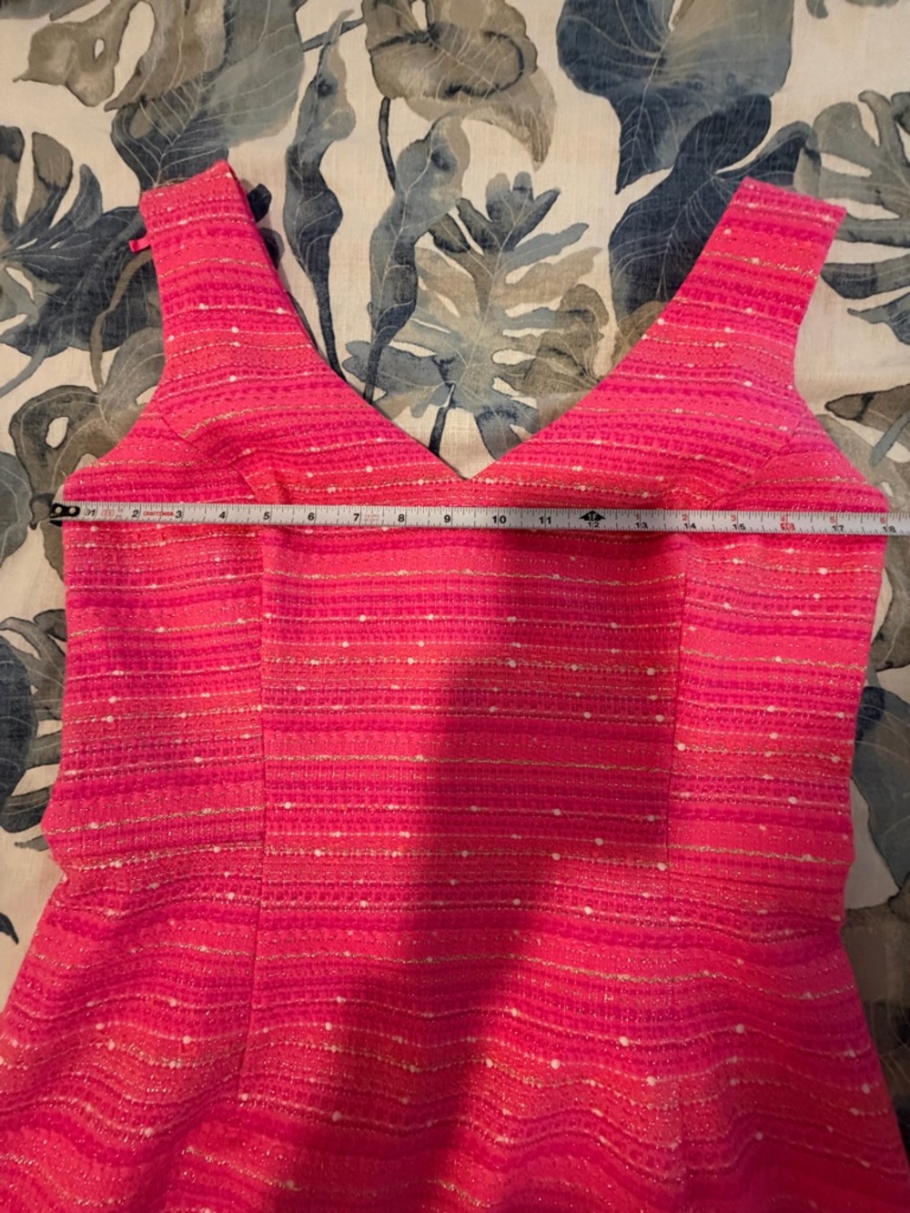 *EUC* Lilly Pulitzer Hot Pink Tweed Metallic Sheath Dress - Picture 5 of 10